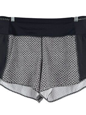 Lululemon Real Quick Short Size 10 Perforated 3.5" Monochromic Black SS-2274